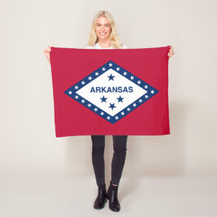 Flagge des Bundesstaates Arkansas Fleecedecke