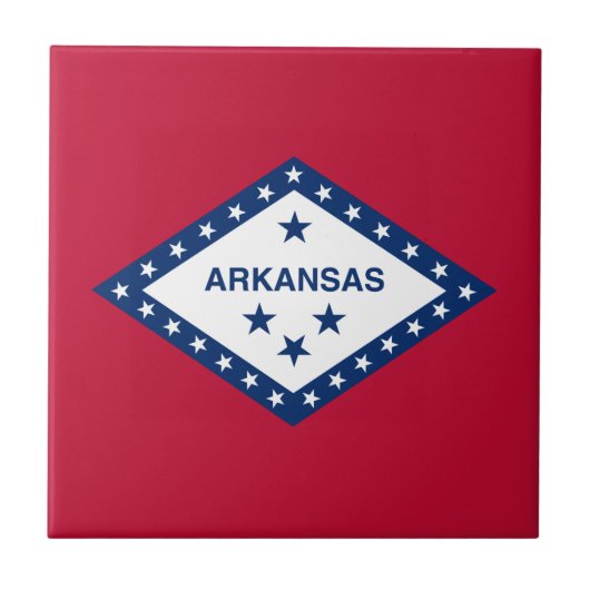 Flagge des Bundesstaates Arkansas Fliese (Vorderseite)