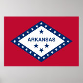 Flagge des Bundesstaates Arkansas Poster (Vorne)
