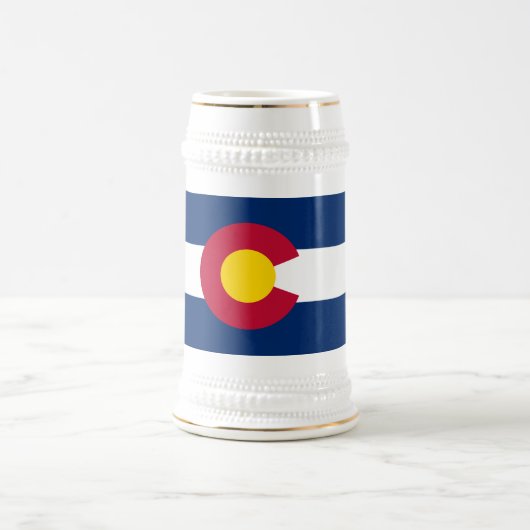 Flagge des Bundesstaates Colorado Bierglas (Mittel)