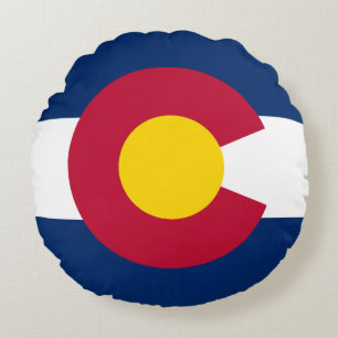 Flagge des Bundesstaates Colorado Rundes Kissen
