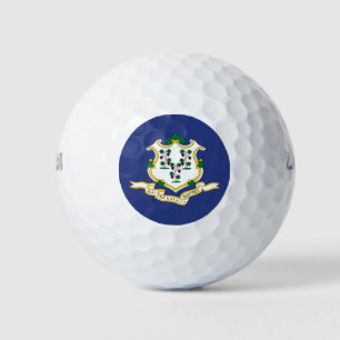 Flagge des Bundesstaates Connecticut Golfball