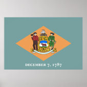 Flagge des Bundesstaates Delaware Poster (Vorne)