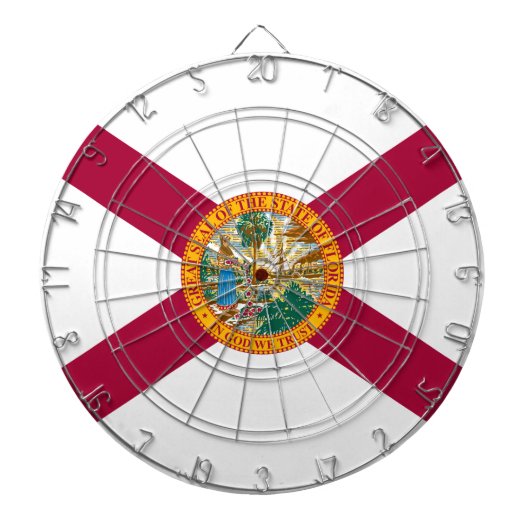 Flagge des Bundesstaates Florida Dartscheibe (vorne)