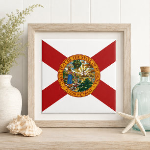 Flagge des Bundesstaates Florida Fliese