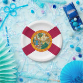 Flagge des Bundesstaates Florida Pappteller (Party)