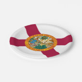 Flagge des Bundesstaates Florida Pappteller (Schrägansicht)