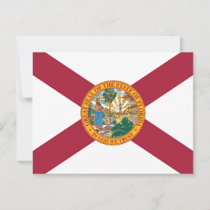 Flagge des Bundesstaates Florida Sunshine State Si Postkarte