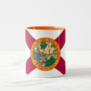 Flagge des Bundesstaates Florida Zweifarbige Tasse