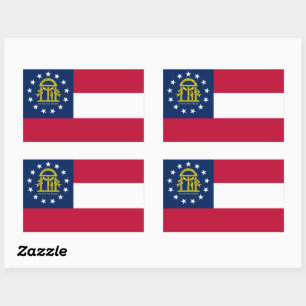 Flagge des Bundesstaates Georgia Rechteckiger Aufkleber