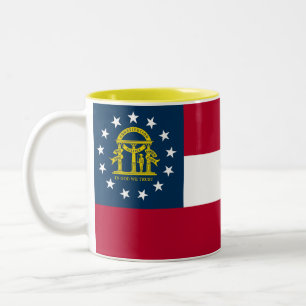 Flagge des Bundesstaates Georgia Zweifarbige Tasse