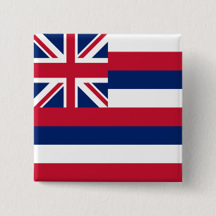 Flagge des Bundesstaates Hawaii Button