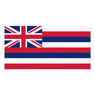 Flagge des Bundesstaates Hawaii Fotodruck