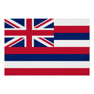 Flagge des Bundesstaates Hawaii Poster