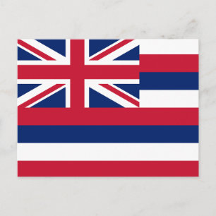 Flagge des Bundesstaates Hawaii Postkarte