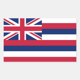 Flagge des Bundesstaates Hawaii Rechteckiger Aufkleber