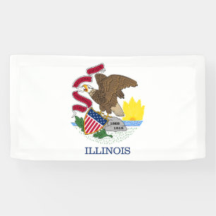 Flagge des Bundesstaates Illinois Banner
