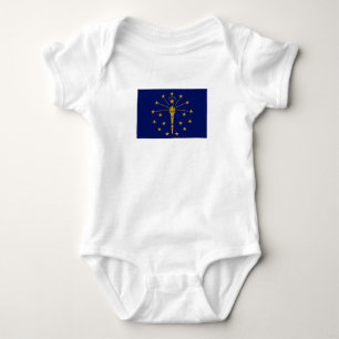 Flagge des Bundesstaates Indiana Baby Strampler