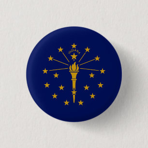 Flagge des Bundesstaates Indiana Button