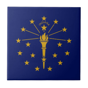 Flagge des Bundesstaates Indiana Fliese