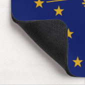 Flagge des Bundesstaates Indiana Mousepad (Ecke)