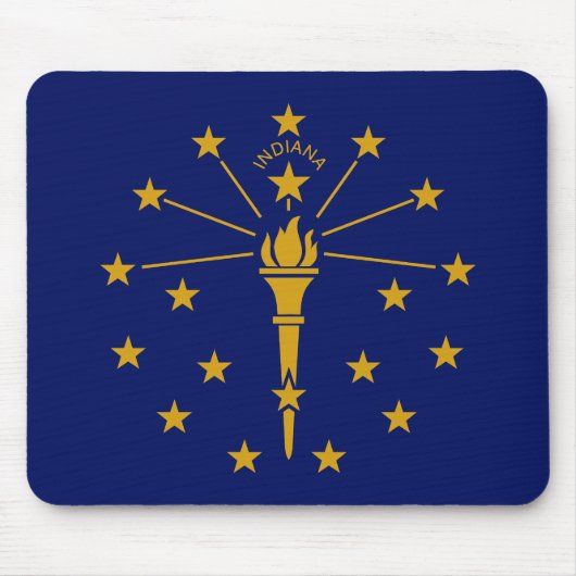 Flagge des Bundesstaates Indiana Mousepad (Vorne)