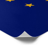 Flagge des Bundesstaates Indiana Poster (Ecke)