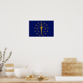 Flagge des Bundesstaates Indiana Poster (Küche)