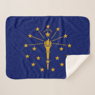 Flagge des Bundesstaates Indiana Sherpadecke