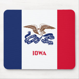 Flagge des Bundesstaates Iowa Mousepad