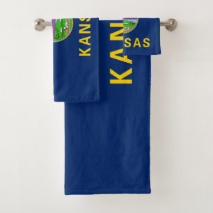 Flagge des Bundesstaates Kansas Badhandtuch Set
