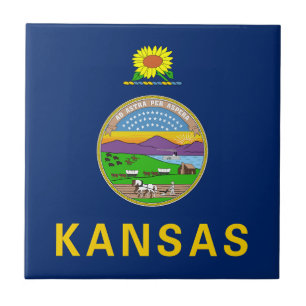 Flagge des Bundesstaates Kansas Fliese