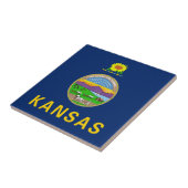 Flagge des Bundesstaates Kansas Fliese (Seite)