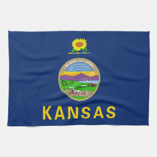 Flagge des Bundesstaates Kansas Geschirrtuch
