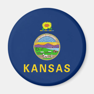 Flagge des Bundesstaates Kansas Magnet