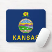 Flagge des Bundesstaates Kansas Mousepad (Mit Mouse)