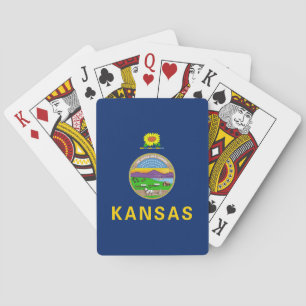 Flagge des Bundesstaates Kansas Spielkarten