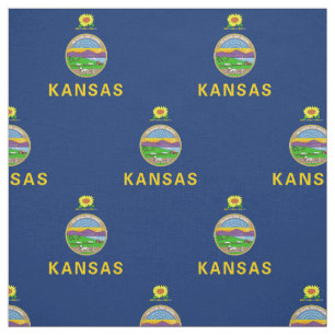 Flagge des Bundesstaates Kansas Stoff