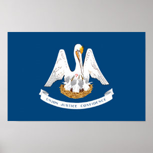 Flagge des Bundesstaates Louisiana Poster