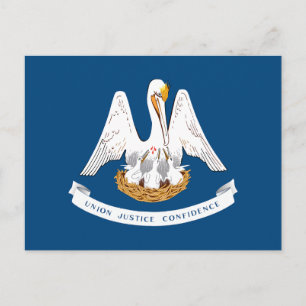 Flagge des Bundesstaates Louisiana Postkarte