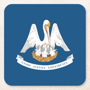 Flagge des Bundesstaates Louisiana Rechteckiger Pappuntersetzer