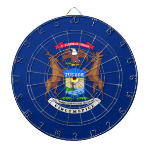 Flagge des Bundesstaates Michigan Dartscheibe
