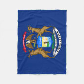 Flagge des Bundesstaates Michigan Fleecedecke (Vorderseite)