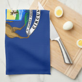 Flagge des Bundesstaates Michigan Geschirrtuch (Viertel Falte)