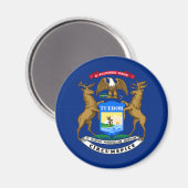Flagge des Bundesstaates Michigan Magnet (Vorderseite/Rückseite)