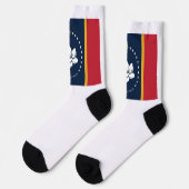 Flagge des Bundesstaates Mississippi Socken (Linkes Detail)