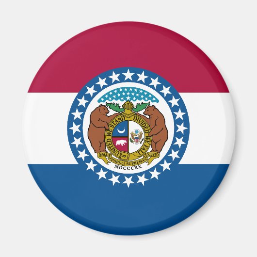 Flagge des Bundesstaates Missouri Magnet (Vorne)