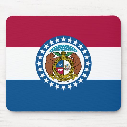 Flagge des Bundesstaates Missouri Mousepad (Vorne)