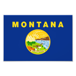 Flagge des Bundesstaates Montana Fotodruck
