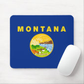 Flagge des Bundesstaates Montana Mousepad (Mit Mouse)